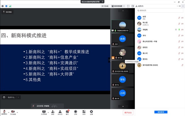 【新商科】中国新商科大学集团晋鲁渝三校四区国际商科期中业务联动交流会