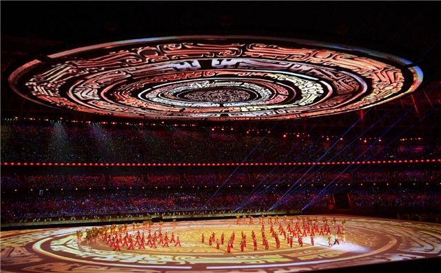 我校武术队参演二青会开幕式